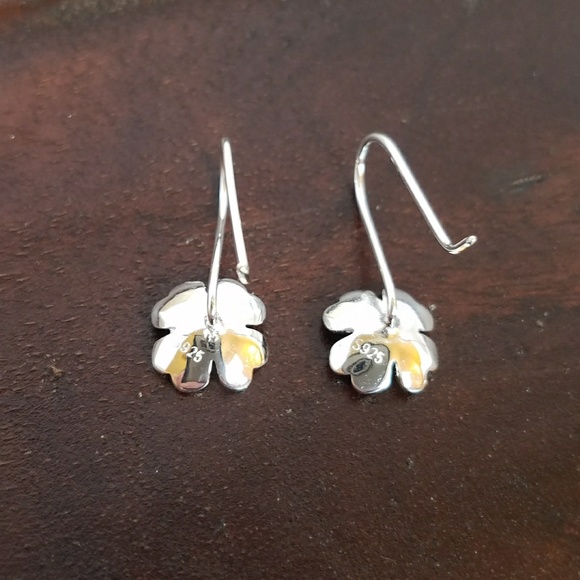 🌸Sterling Silver Flower Drop Earrings🌸 - Picture 5 of 5